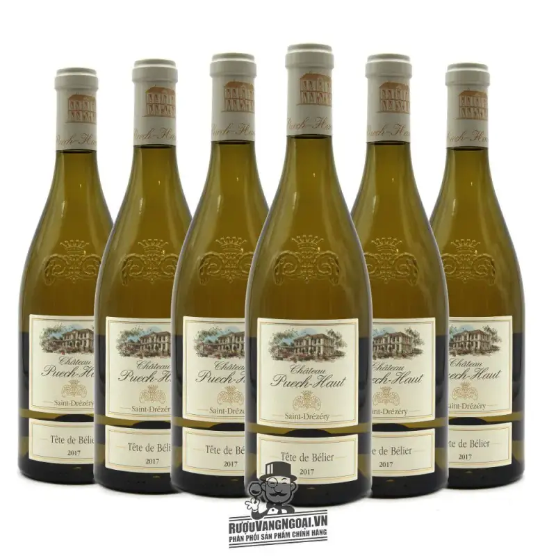 Mua vang phap chateau puech haut tete de belier blanc giá rẻ tại Sài Gòn