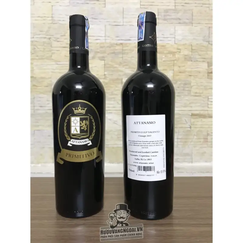Vang Ý ATTANASIO PRIMITIVO - Vang Ý ATTANASIO NEGROAMARO