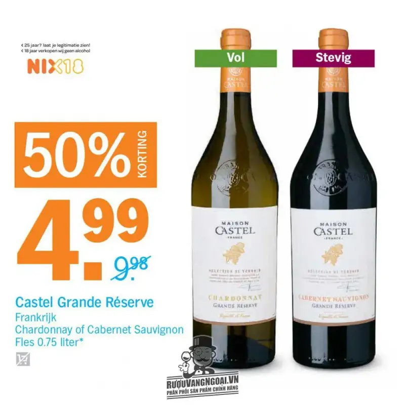 Mua vang phap maison castel cabernet sauvignon grande reserve ở đâu giá rẻ nhất