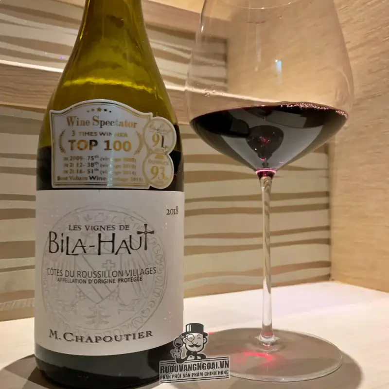 Mua vang phap bila haut les vignes de cotes du roussillon m chapoutier giá rẻ tại Hà Nội