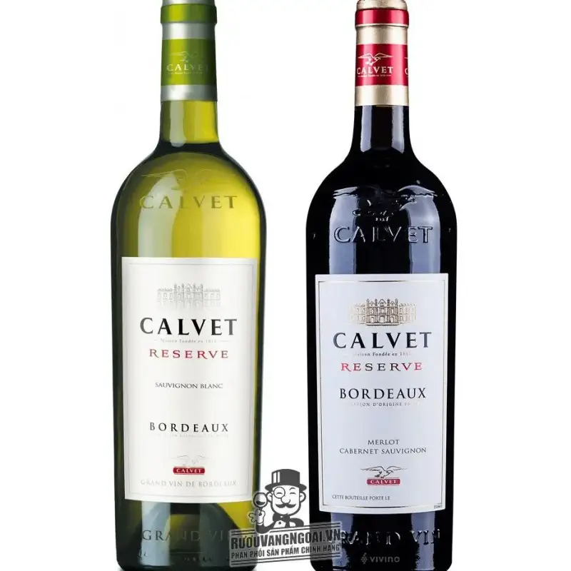 Rượu Vang Pháp CALVET RESERVE BORDEAUX ĐỎ - TRẮNG