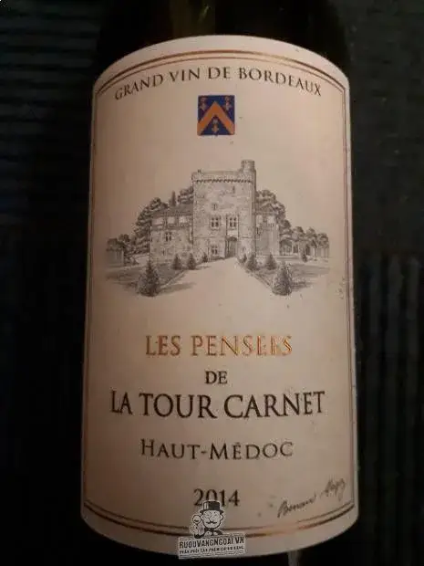 Vang Pháp Les Pensees de La Tour Carnet Haut Medoc
