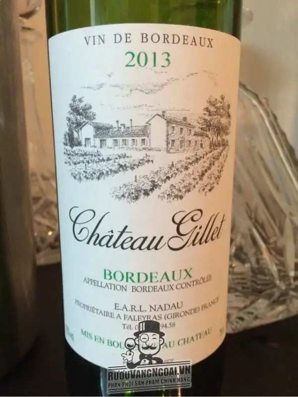 Vang Pháp CHATEAU GILLET BORDEAUX (ĐỎ - TRẮNG)