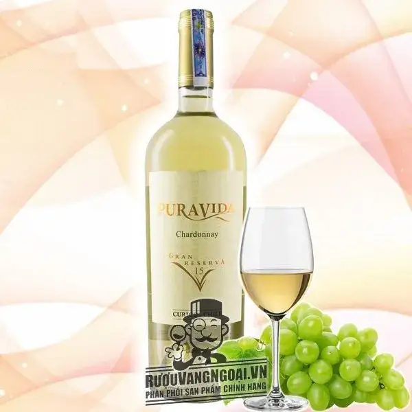 Rượu vang Chile Pura Vida Gran Reserva Chardonnay 15
