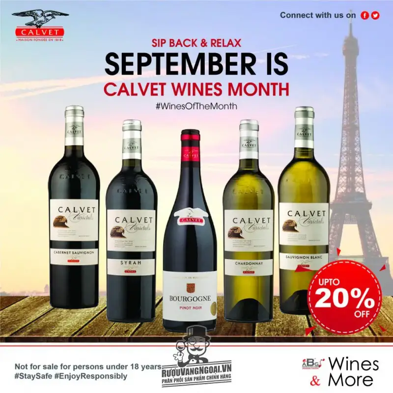 Mua vang phap calvet varietals do trang nhap khau cao cap giá rẻ tại Sài Gòn