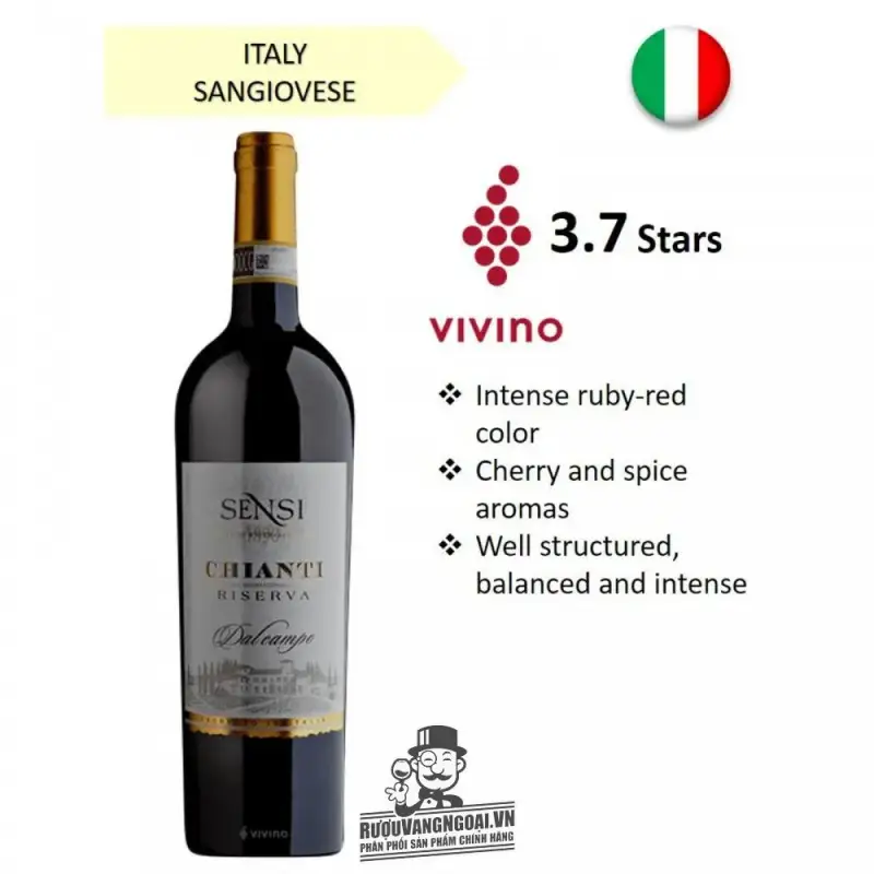 Mua ruou vang y sensi dalcampo chianti docg riserva giá rẻ tại Sài Gòn