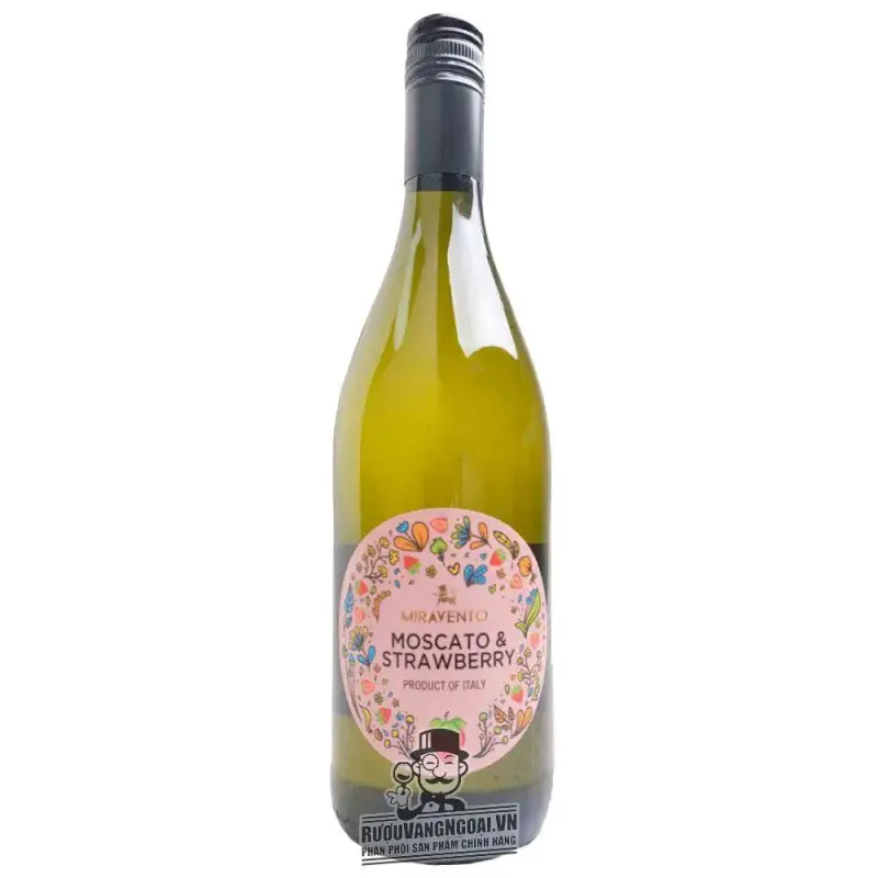 Vang Ý Moscato Strawberry Miravento uống ngon