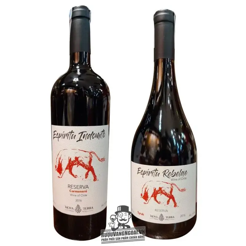 Vang Chile ESPIRITU INDOMITO RESERVA CARMENERE - REBELDE SYRAH