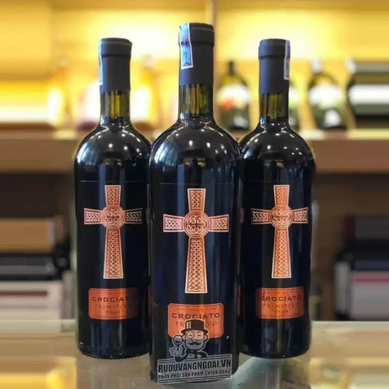 Rượu Vang Ý Thánh Giá Crociato Primitivo 18 Độ uống ngon