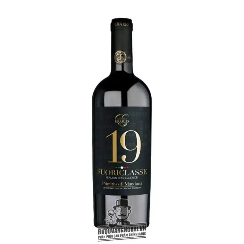 Rượu Vang Ý 19 FUORICLASSE PRIMITIVO DI MANDURIA 19 ĐỘ