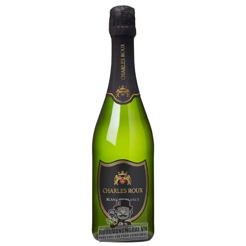 Vang nổ Pháp Charles Roux Blanc De Blancs Burgundy uống ngon