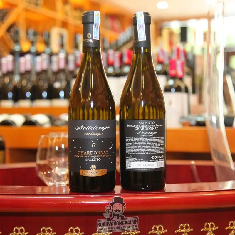 Vang Ý Nottetempo 100 Barrique Chardonnay Salento
