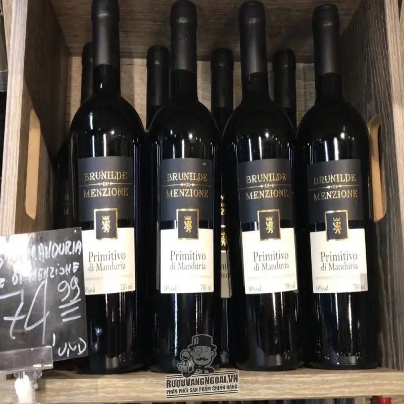 Mua vang y brunilde di menzione primitivo di manduria giá rẻ tại Hà Nội