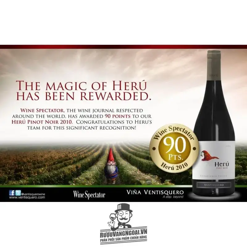 Vang Chile Ventisquero Herú Pinot Noir