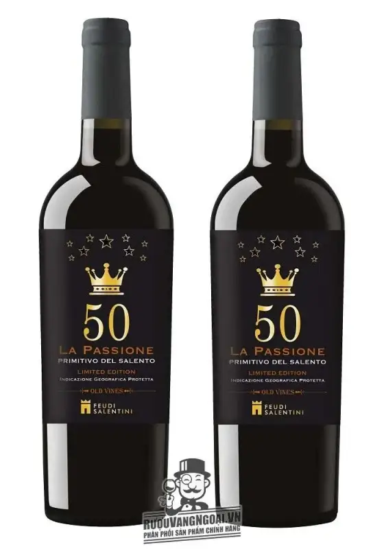 Vang Ý 50 LA PASSIONE Primitivo Del Salento