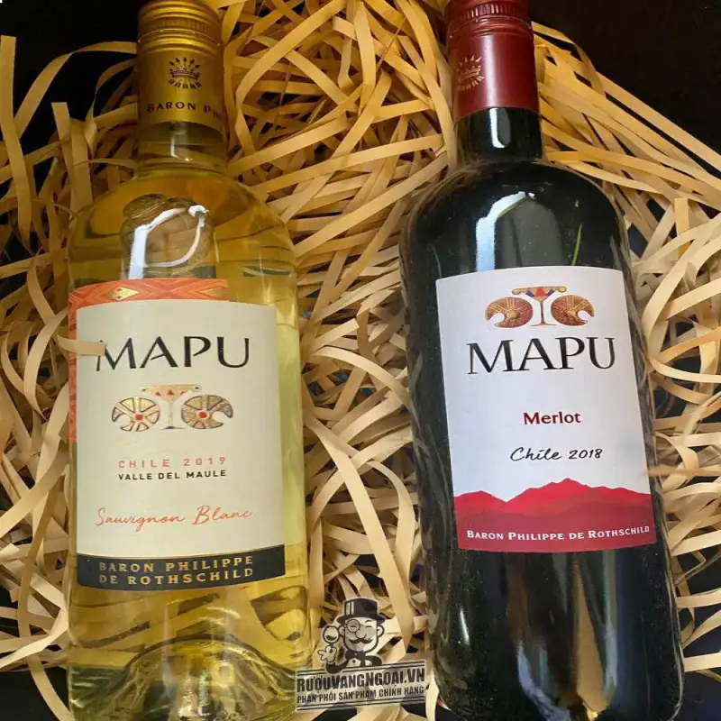 vang chile mapu baron philippe de rothschild red white giá bao nhiêu
