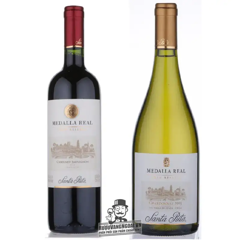 Vang Chile Medalla Real Santa Rita Đỏ - Trắng