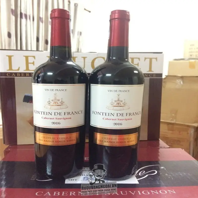 Mua vang phap fontein de france chai tang chai nho cabernet sauvignon giá rẻ tại Hà Nội