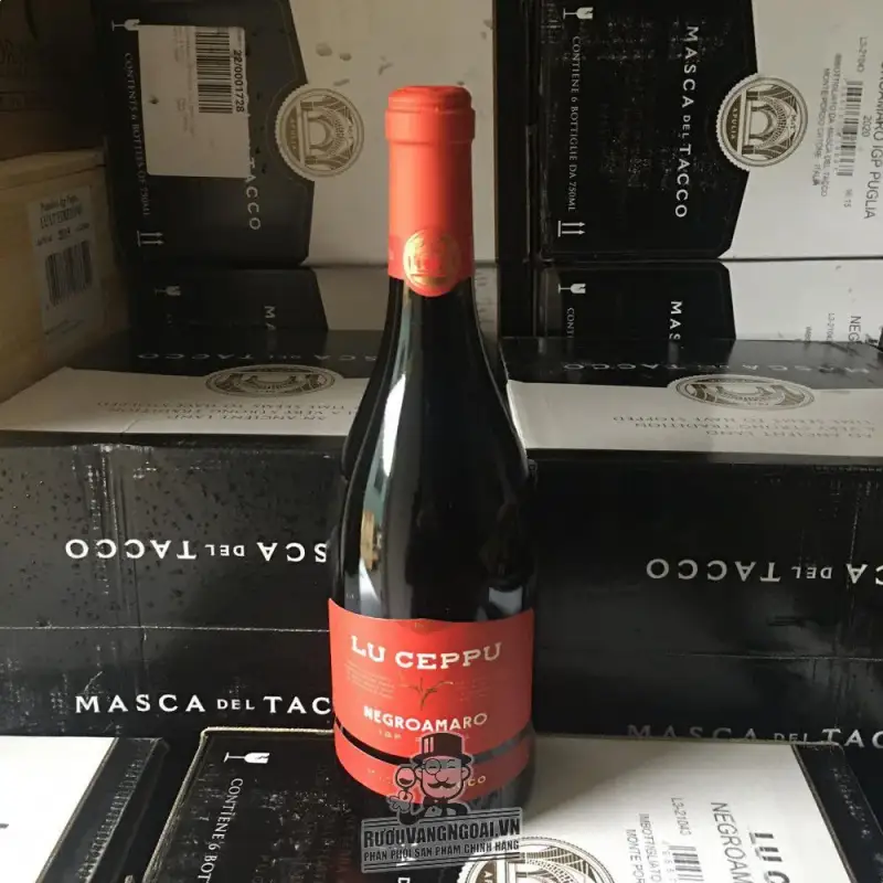 Mua ruou vang y masca del tacco lu ceppu negroamaro igp puglia giá rẻ tại Hà Nội