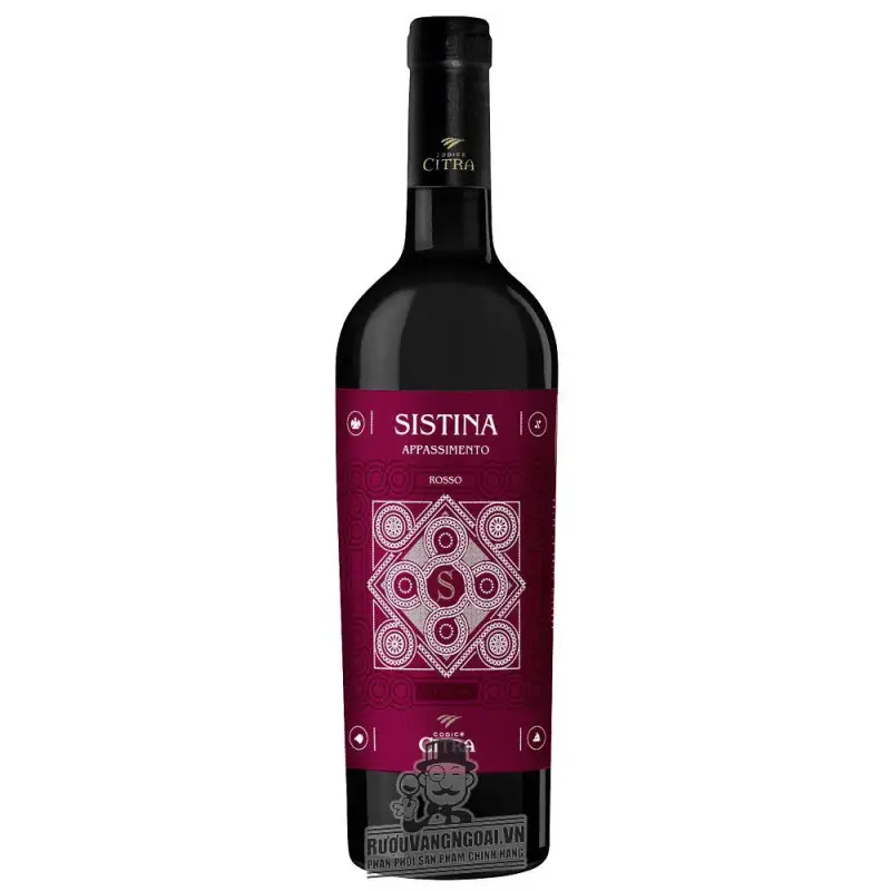 Rượu Vang Ý Sistina Appassimento Vino Rosso IGT cao cấp