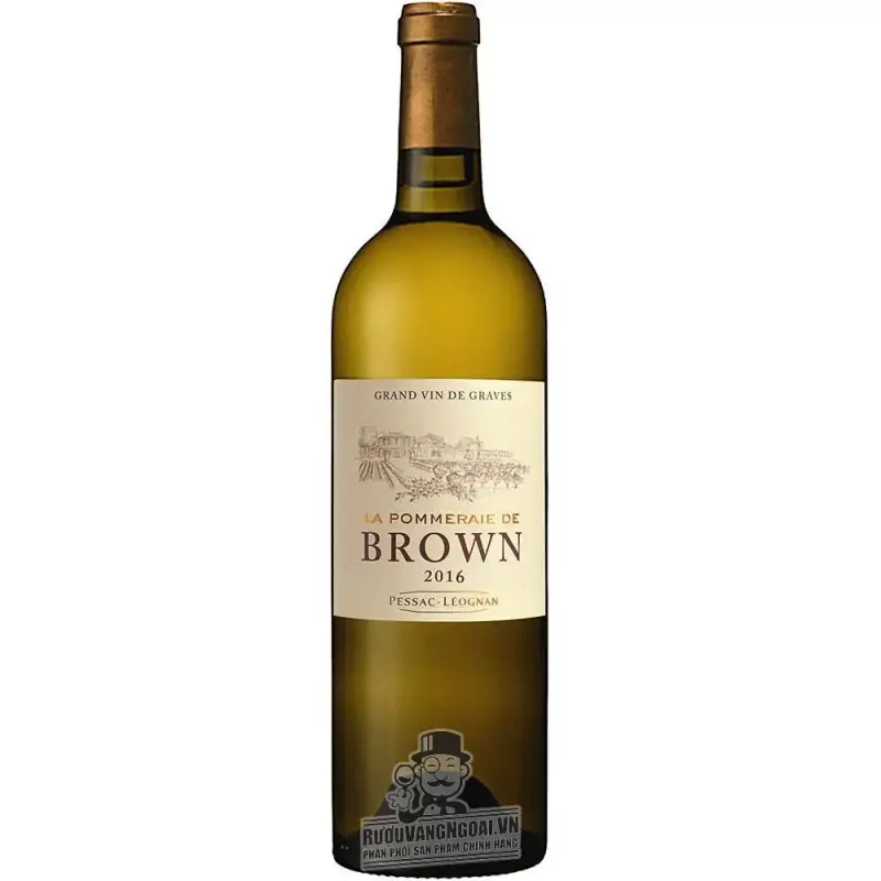 Vang Pháp Chateau Brown Blanc Pessac Leognan 94 điểm uống ngon