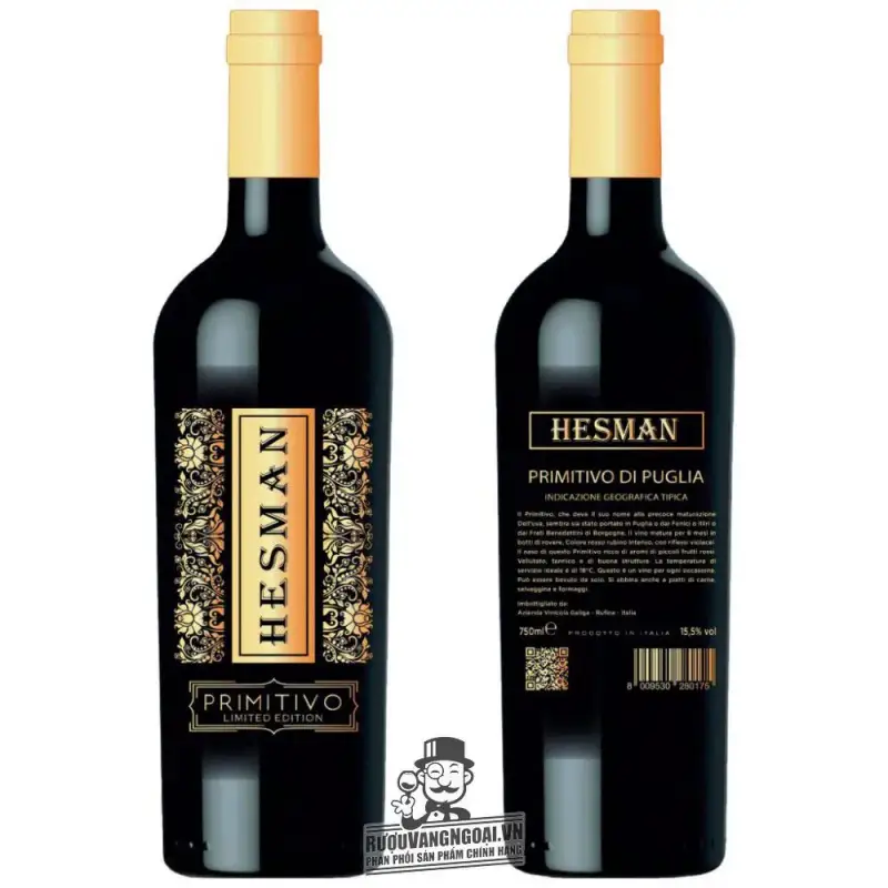 Mua ruou vang hesman primitivo limited edition giá rẻ tại Sài Gòn