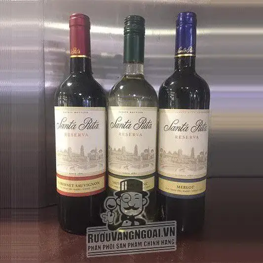 Vang Chile Santa Rita Reserva Đỏ - Trắng