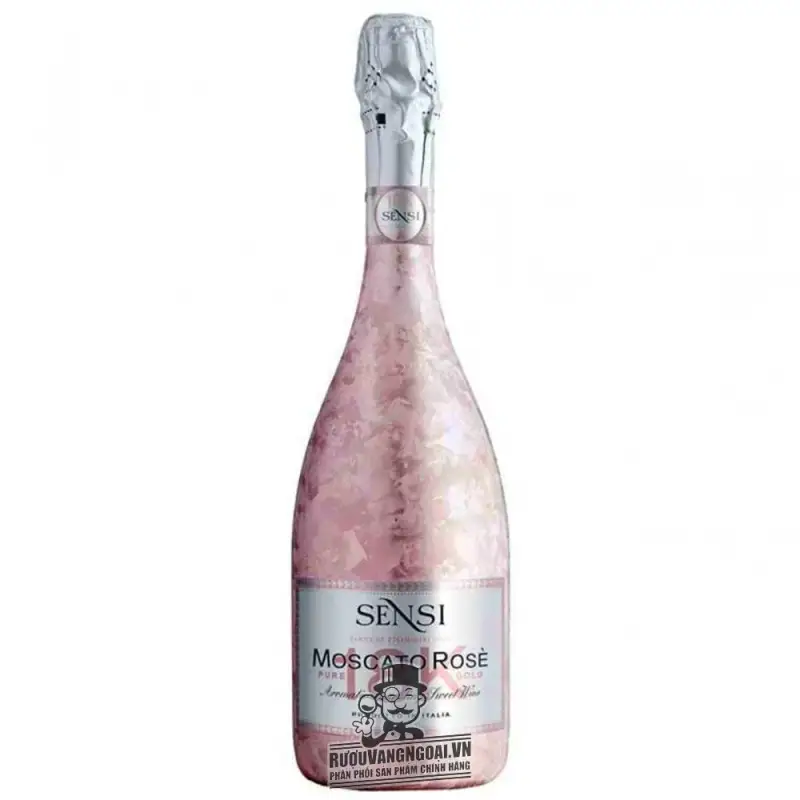 Rượu Vang Ý Sensi Moscato Rosé Sparkling 18K cao cấp