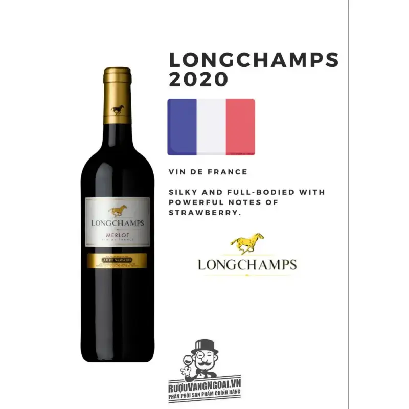 Mua vang phap longchamps merlot vdf adet seward giá rẻ tại Hà Nội