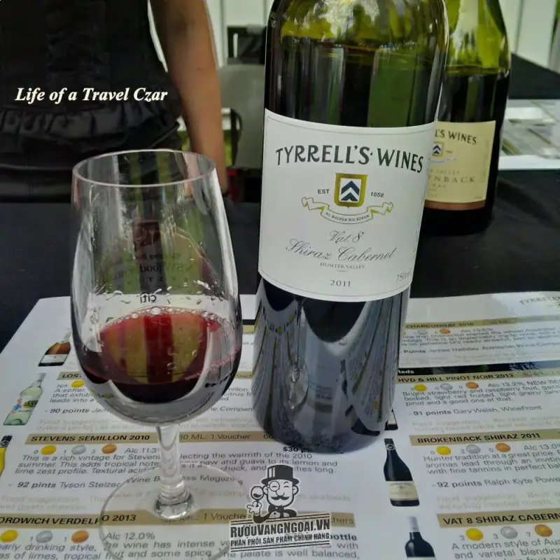 Rượu vang Tyrrells Wines Vat 8 Shiraz Cabernet Hunter Valley uống ngon