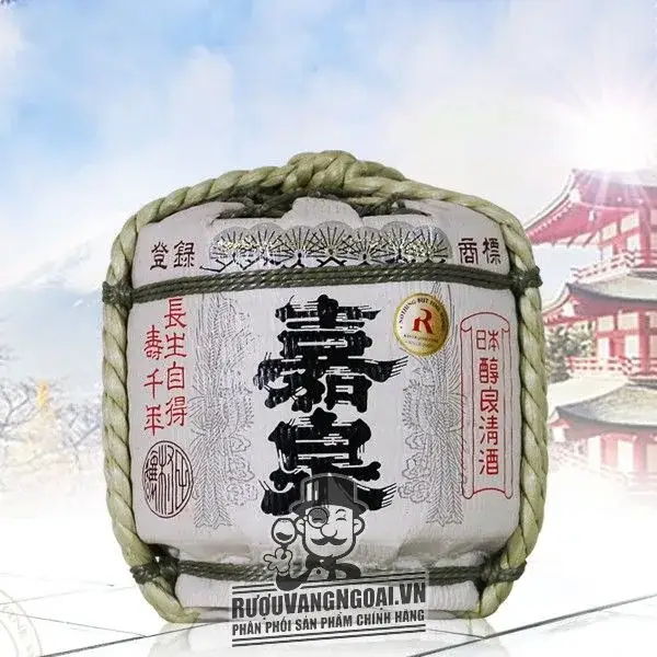 Rượu Sake Tamura Shuzojo Kasen Taru - Rượu Sake Bình Cối 1800ML