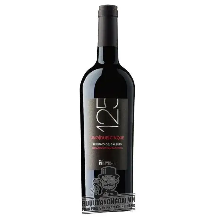 Vang ý 125 Primitivo del Salento 14%vol