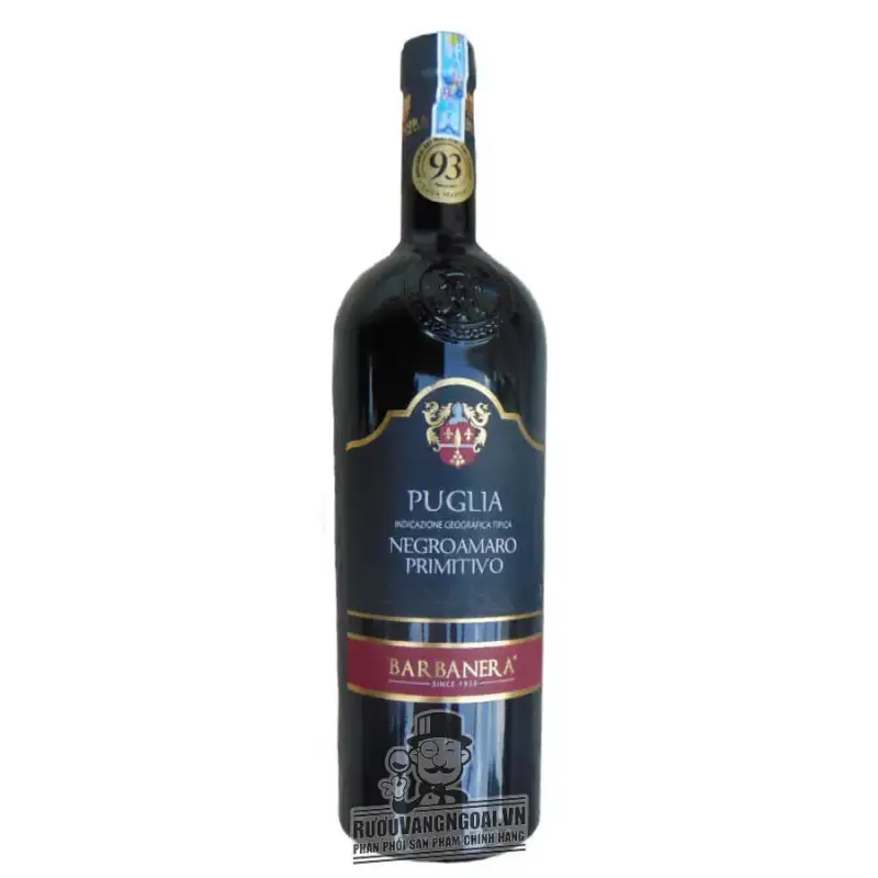 Rượu Vang Ý BARBANERA PUGLIA NEGROAMARO PRIMITIVO uống ngon