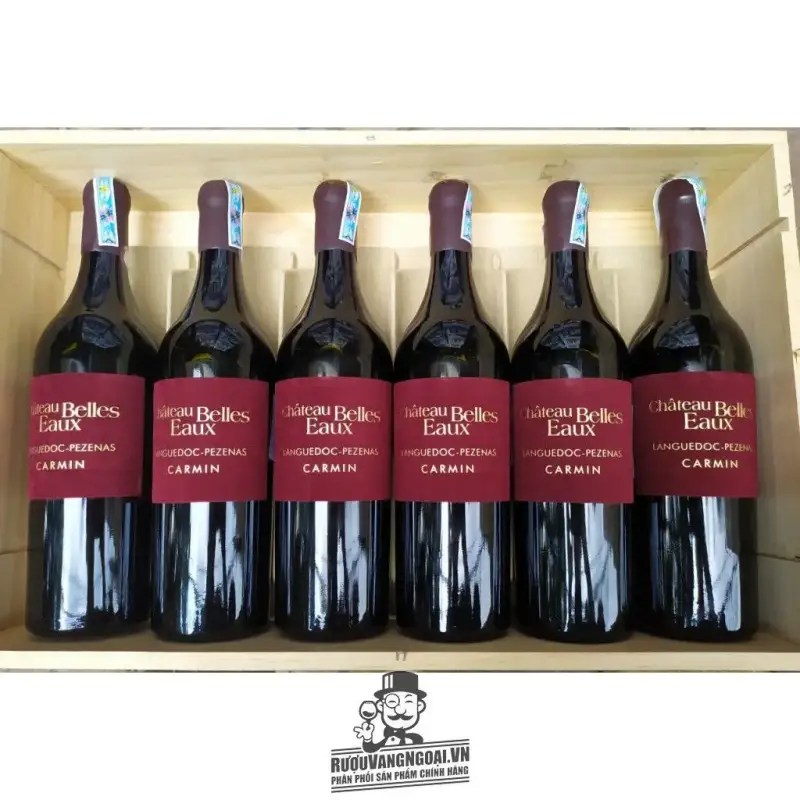Vang Pháp CHATEAU BELLES EAUX LANGUEDOC PEZENAS CARMIN
