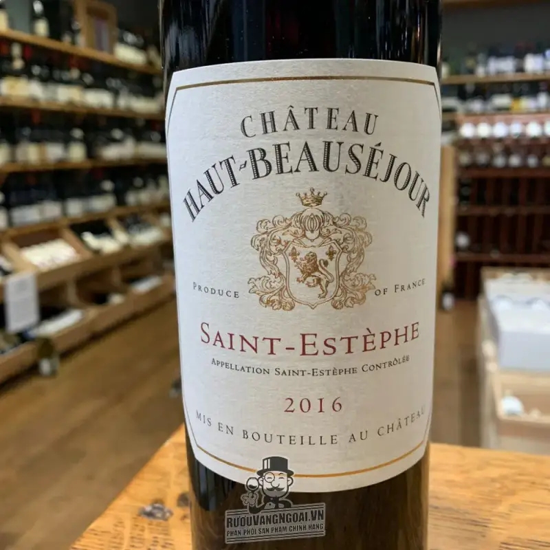 Địa chỉ bán vang phap chateau haut beausejour saint estephe cao cap giá rẻ tại Hà Nội