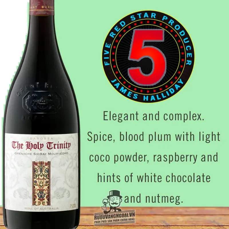 Mua ruou vang the holy trinity grant burge grenache shiraz mourvedre giá rẻ tại Sài Gòn
