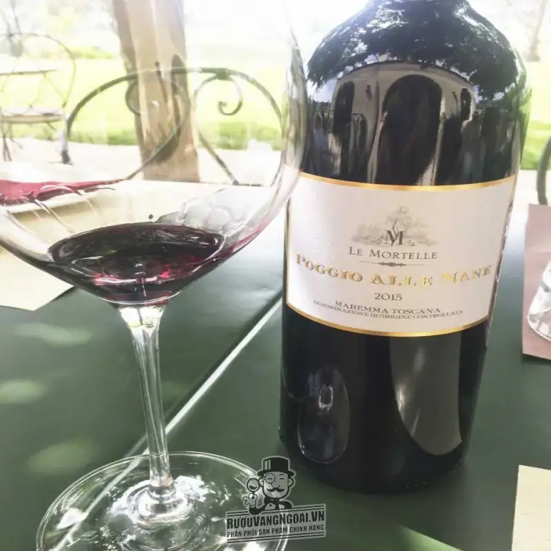 Giá vang y poggio alle nane le mortelle maremma toscana doc