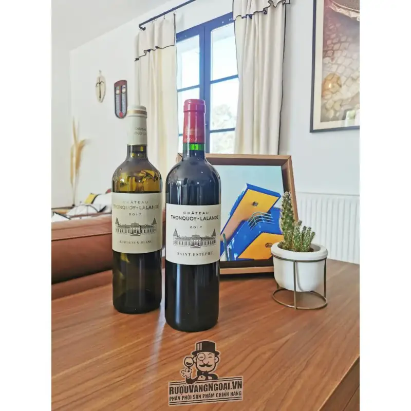 Giá vang phap chateau tronquoy lalande bordeaux blanc