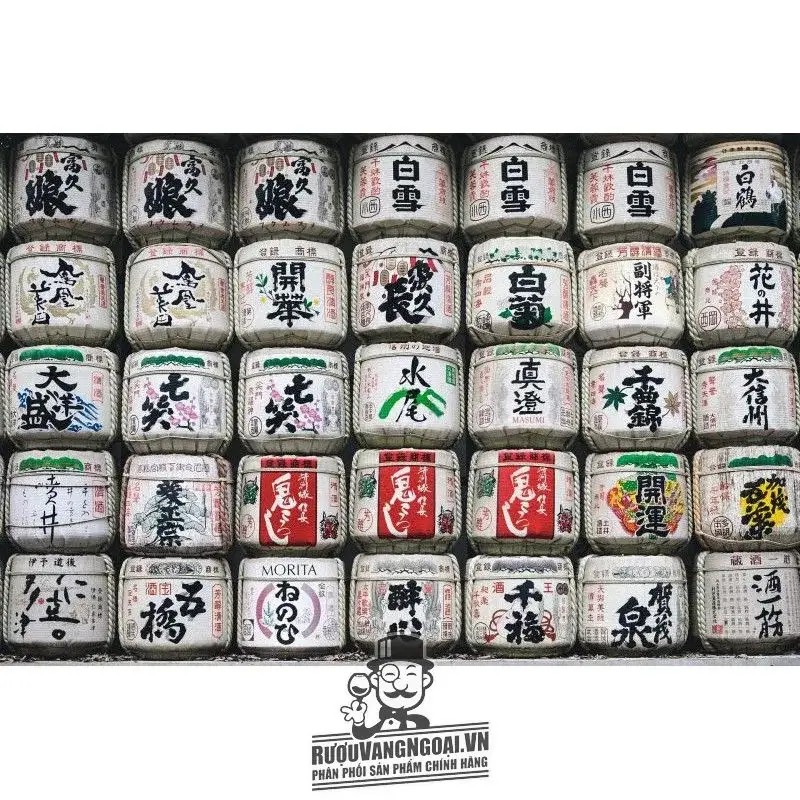 Rượu Sake Tamura Shuzojo Kasen Taru - Rượu Sake Bình Cối 1800ML