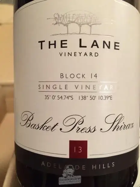 Rượu vang The Lane Vineyard Block 14 Basket Press Shiraz