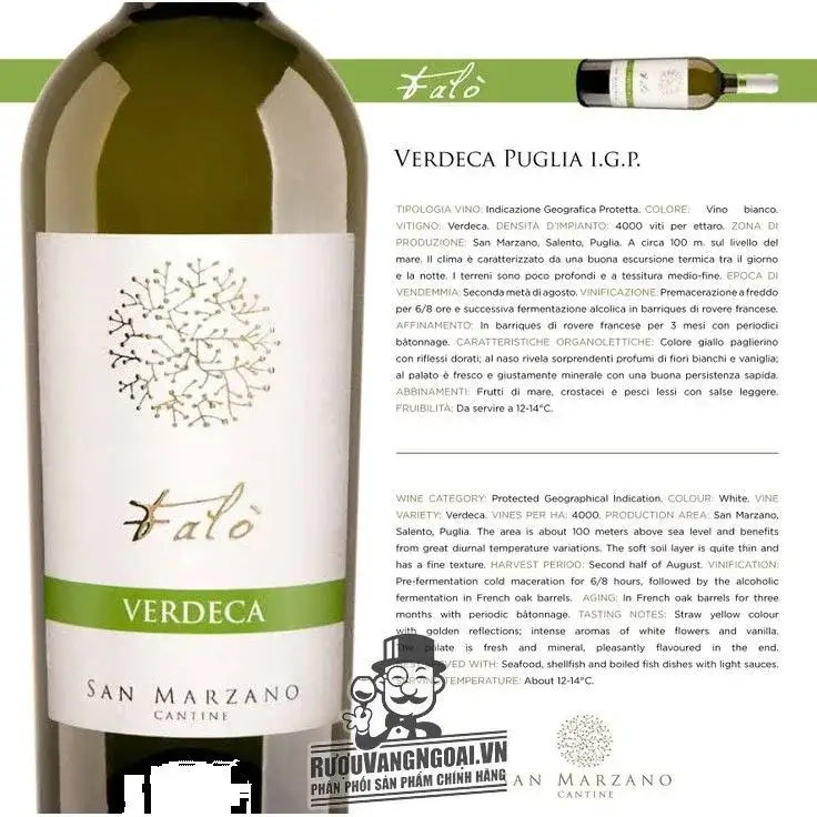 Vang ý Falò Verdeca