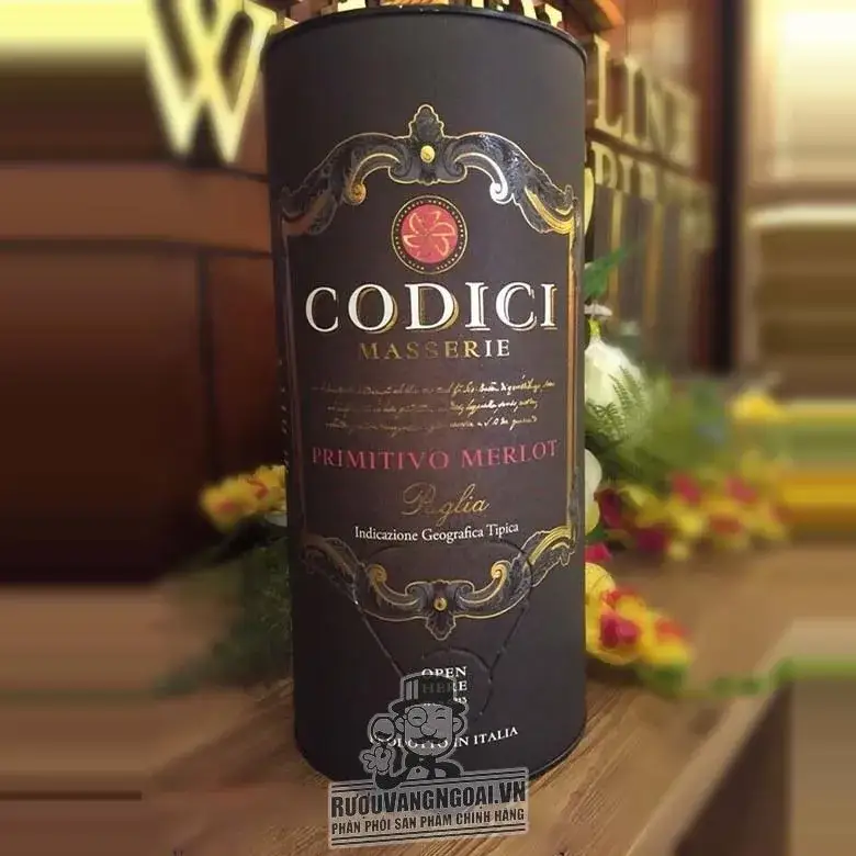 Vang bịch Ý Codici Tarantino Primitivo Merlot 3L