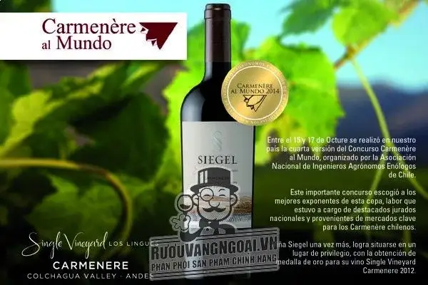 Rượu Vang Chile SIEGEL SINGLE VINYARD CARMENERE