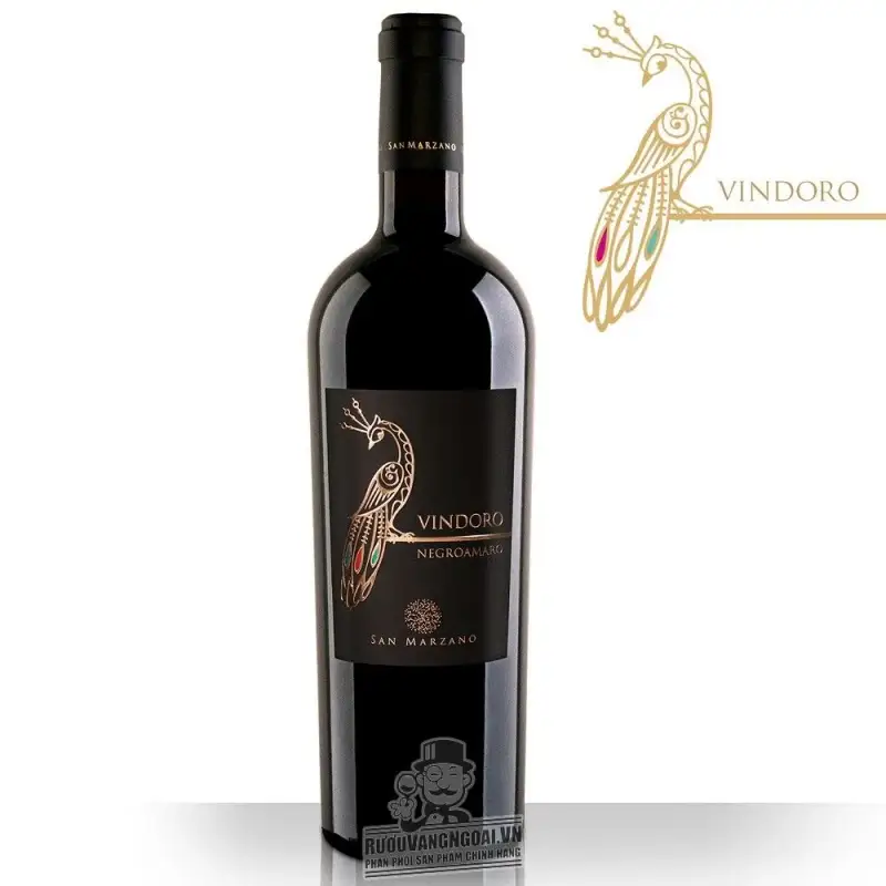 Vang ý Con công VINDORO Negroamaro