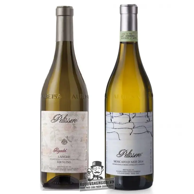 Vang Ý Pelissero Moscato DAsti Rigadin Riesling DOCG