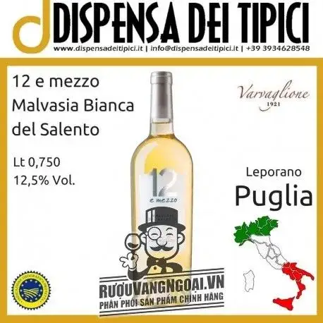 Vang Ý 12 E MEZZO MALVASIA DEL SALENTO
