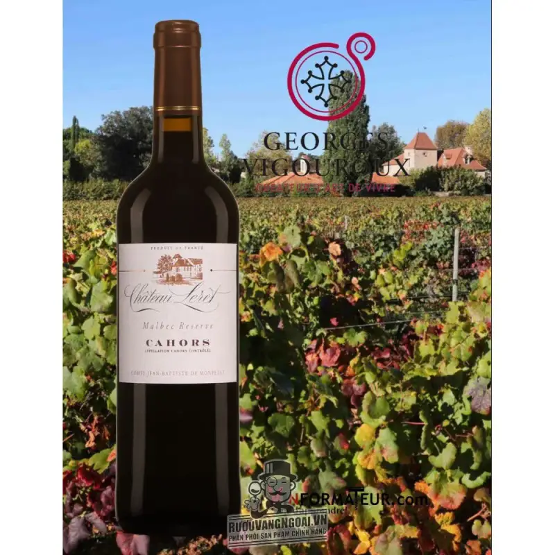 Mua vang phap chateau leret malbec reserve chiet khau cao giá rẻ tại Sài Gòn