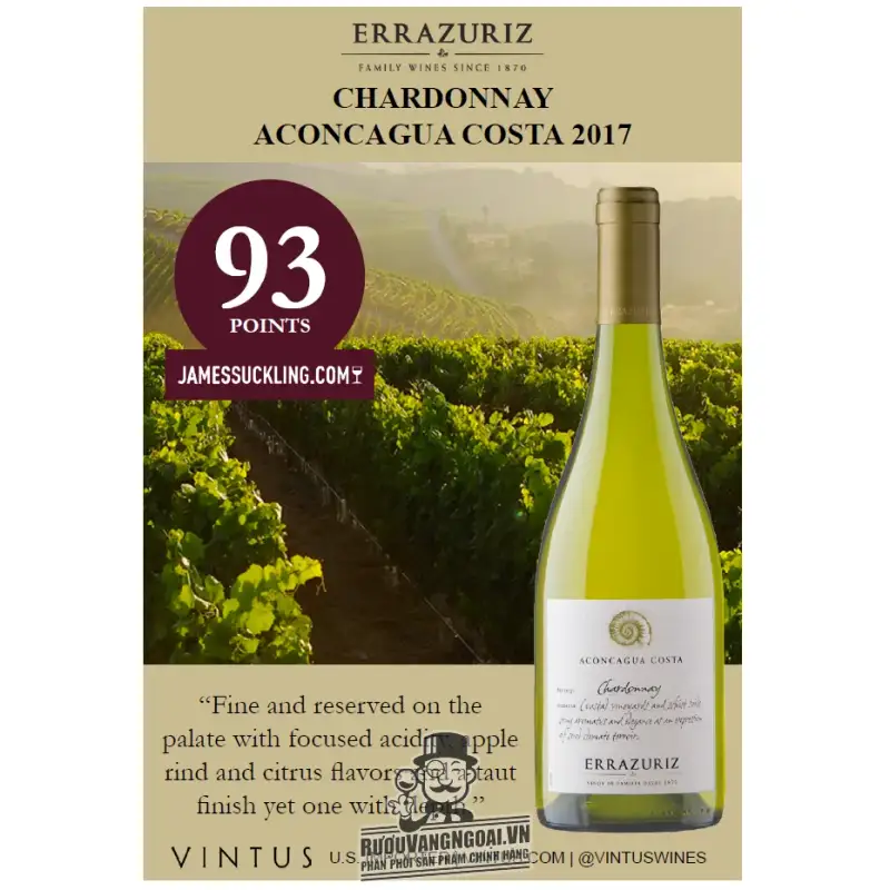 Vang Chile ACONCAGUA COSTA SAUVIGNON BLANC ERRAZURIZ