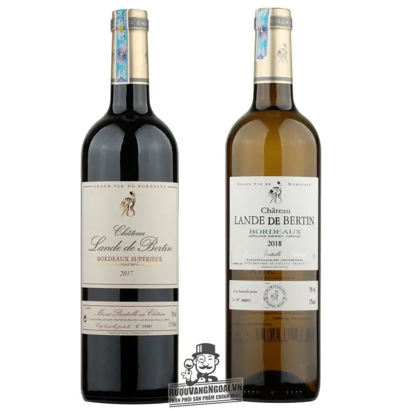 Vang Pháp CHATEAU LANDE DE BERTIN BORDEAUX ĐỎ - TRẮNG