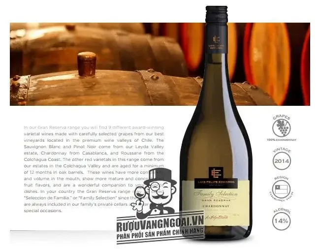 Vang Chile Luis Felipe Edwards Gran Reserva Chardonnay
